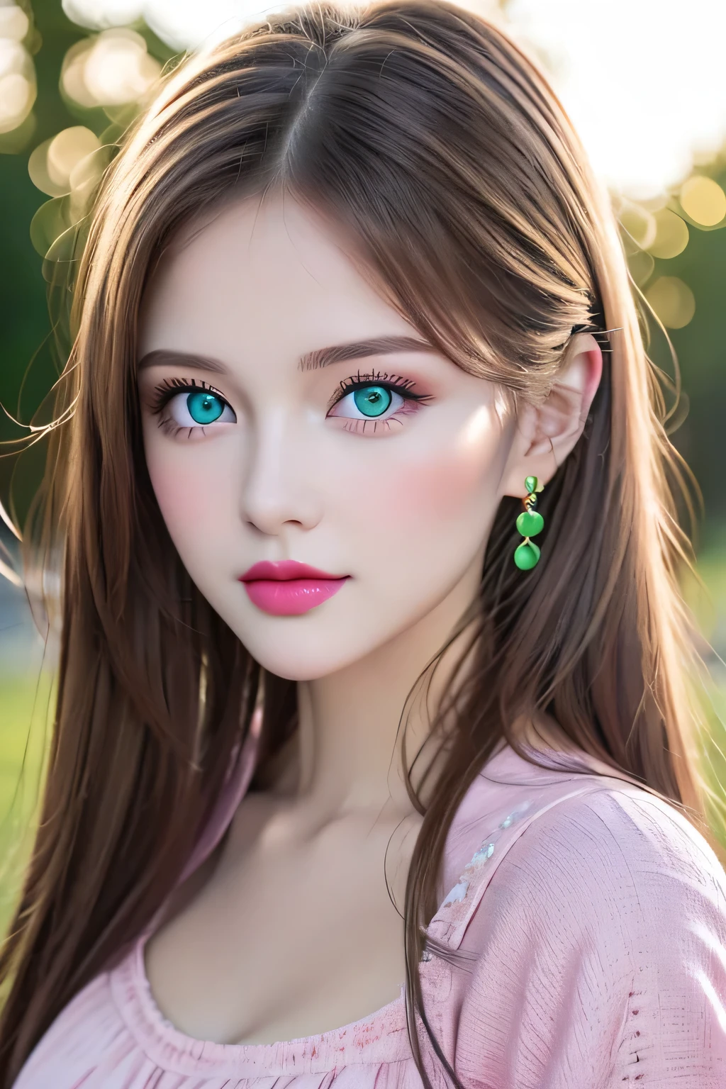  pictures of Ukrainian women.  suitable for face . 25 years old, Pointed chin, RAW photo, masterpiece,  highly detailed photos  ,  digital SLR camera , Realistic 3 .9, Ultra-high resolution, high quality,  pink lips , Perfect makeup, Large target,  bright green eyes , White