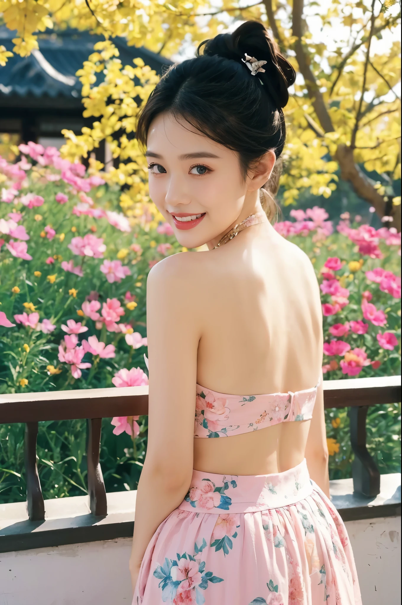 One Woman, alone, middle aged, Beautiful middle aged woman、I could see the whole body、 ((short hair)), ((Brown eyes, Beautiful eyelashes, Realistic eyes)), ((Detailed face, blush:1.2)), ((Smooth texture:0.75, Realistic texture:0.65, Realistic:1.1, Anime CG Style)), ((attractive body)),(( Big Breasts)), Dynamic Angle, Perfect body, ((purple transparent prows, Red Skirt))、(Hotel stairs)、the wind is strong、(Very embarrassing panic smile)、looked back、I can see her ass sticking out in front of me...、Angle looking up from the bottom of the stairs、 (((The wind flipped up the skirt、My ass is now fully visible..、Pink floral panties)))、((Tabletop, highest quality, High resolution, Perfect Pixel, 4K,))),