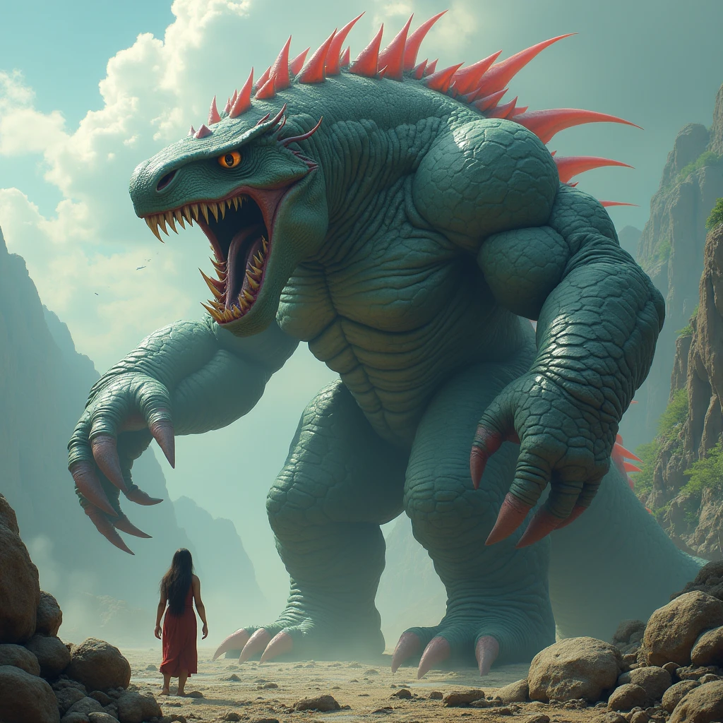 Giant Monster,Break background in街