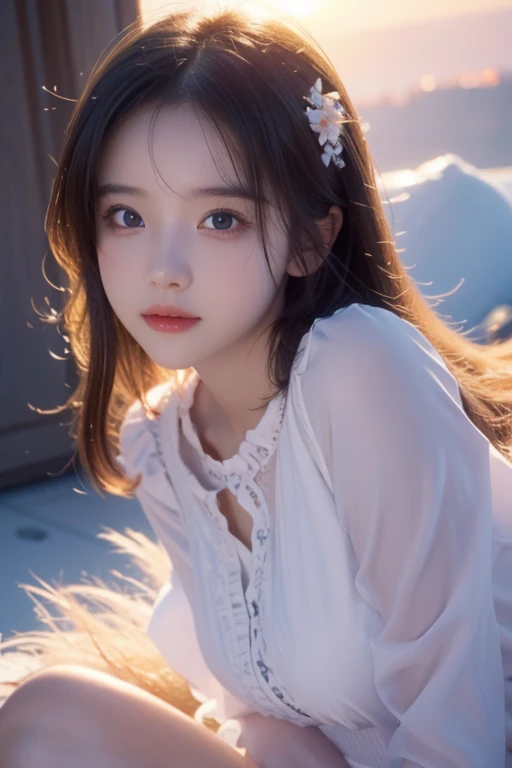 masterpiece、highest quality、cinema、(Eye bags、Length:1.6)、(Ulzzang、bangs:1.3)、23 years old、1 girl、elegant、(Midface shortening)、black hair、(auraroid photo:1.2)