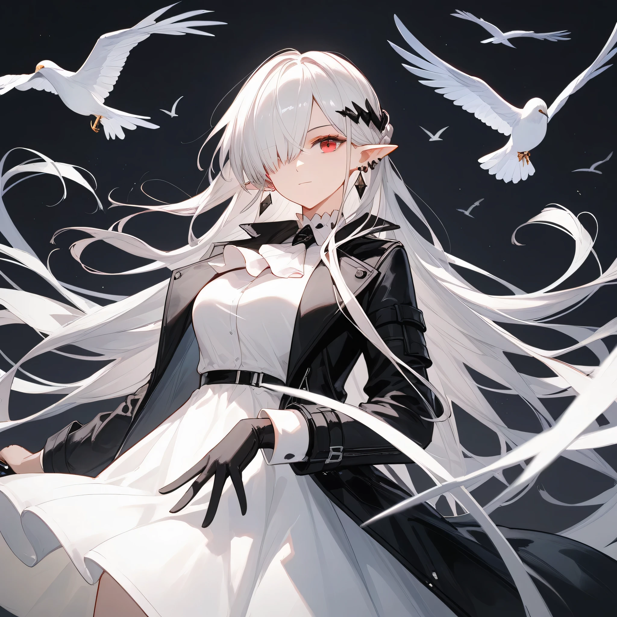 (score_9,score_8_up,score_7_up),milf,Gladiia(Arknights),1girl,red eyes,long hair,white ascot,weapon,solo,hair over one eye,pointy ears,white hair,ascot,earrings,jewelry,long sleeves,looking at viewer,dress,holding,black gloves,white dress,coat,official alternate costume,grey background,gloves,bangs,one eye covered,closed mouth,cowboy shot,black coat,shirt,bird,black background,
good feet,anime,NSFW,expressive,amazing quality,ultra hd 32k,