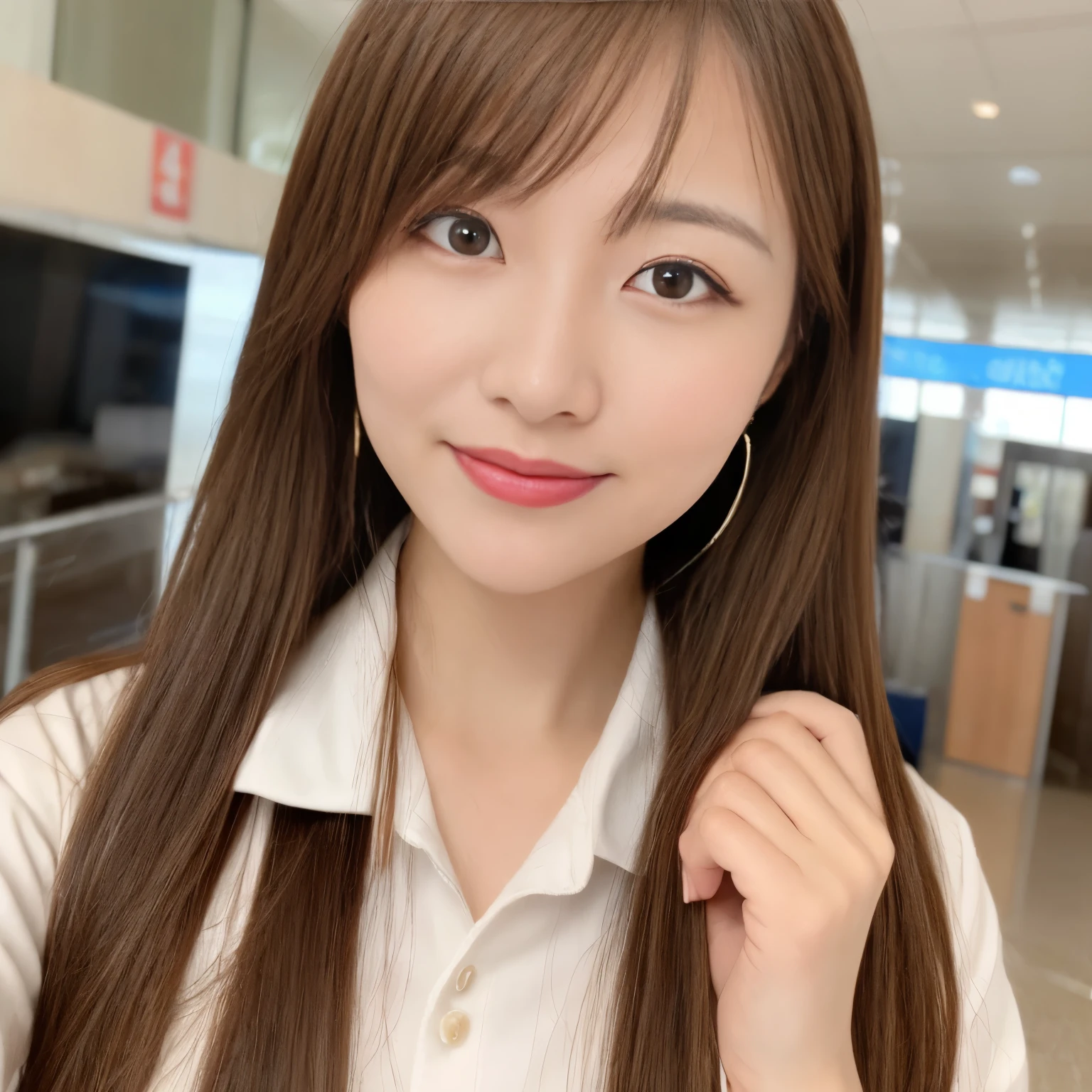 (8,000; Best Quality: 1.2), (Realistic, Realistic: 1.2), Lovely, Solo, Sky is Beautiful and Clear, Night, Moisture, Watching the Audience, (Sit: 1.5) Date, Mirai, (Nose Brush), (Smile: 1.15), Delicate eye (Deep Blonde: 1), Floating Hair Nova FrogStyle, White Suit Jacket, Burton T-shirt, Beige Pleats Skirt, Makeup, Lover's Smile, 35 years old, Beautiful (8,000, Yes, RAW Photo: 1.2, Random body orientation,