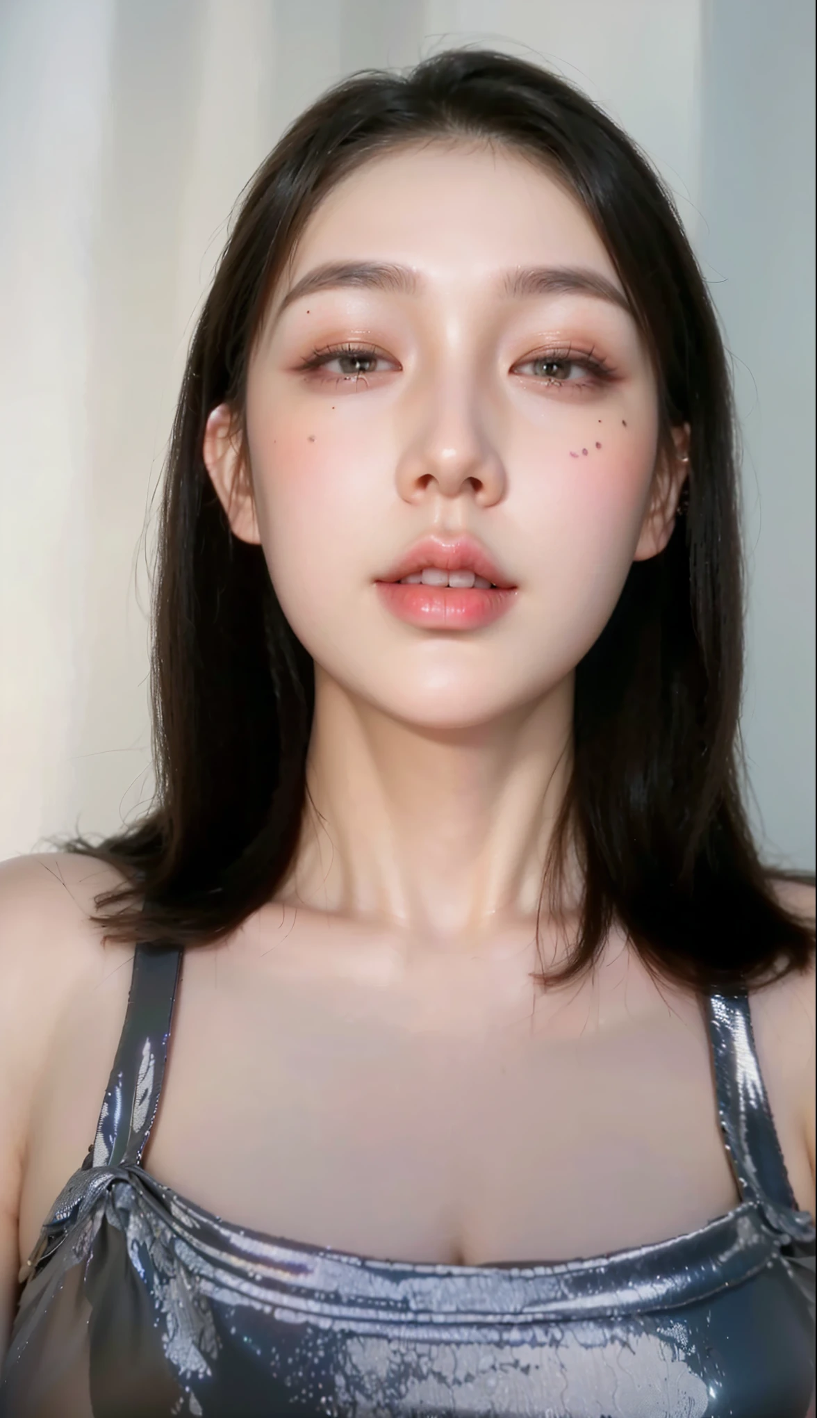 (Best Quality, 8k, 32k, Masterpiece, UHD:1.5), Photo of Attractive Japanese Woman, 1 Girl, (huge Boobs:1.2), (short wavy hair), Abs, Perfect Body, Ultra Detailed Face, Detailed Lips, lips biting,Fine Eyes, double eyelids, red pajamas, on the bed, (seductive), ((aroused:1.5))
