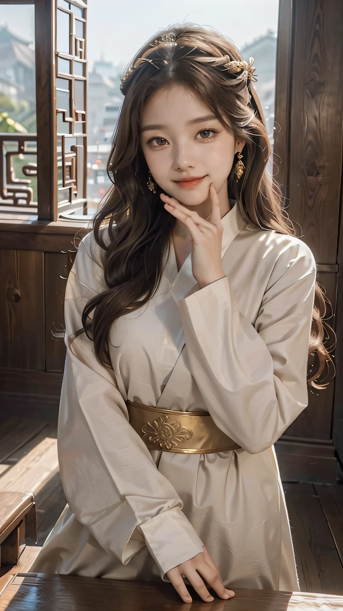 spiritual Fantastic images 4K Kannon Beautiful and gentle Upper Body Looking straight at the camera with your whole body
