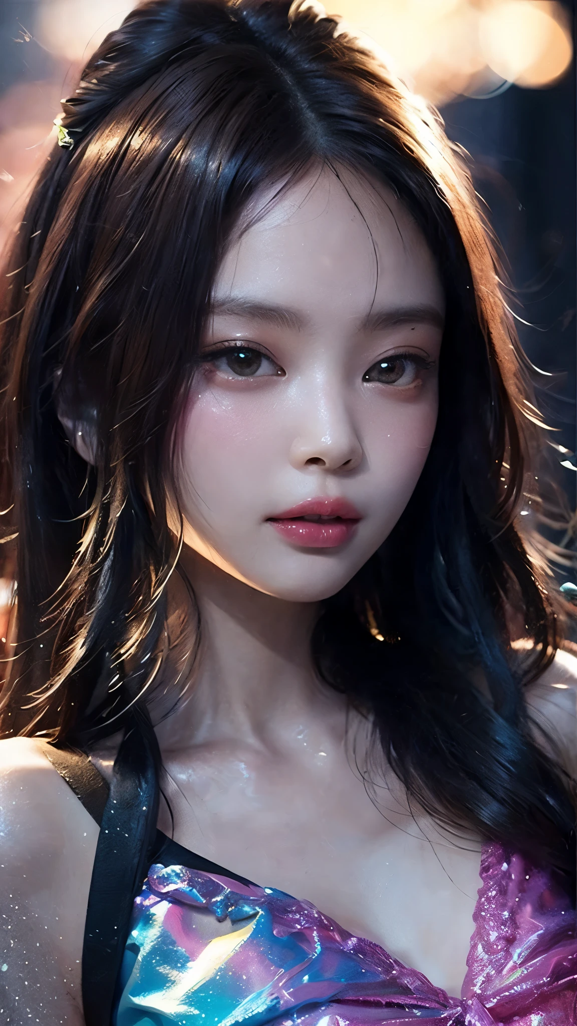 hyperrealistic: 1.5), hyper-realistic lifelike texture, masterpiece, unreal engine 5, Extremely detailed CG unity 8k wallpaper, realistic eyes,
Madly detailed photo, (ecstasy of light and shadow, deep shadow), (Winner of the Pulitzer Prize for Photography and Taylor Wessing Photographic Prize) Jennie Kim, sexy pose, whole body,