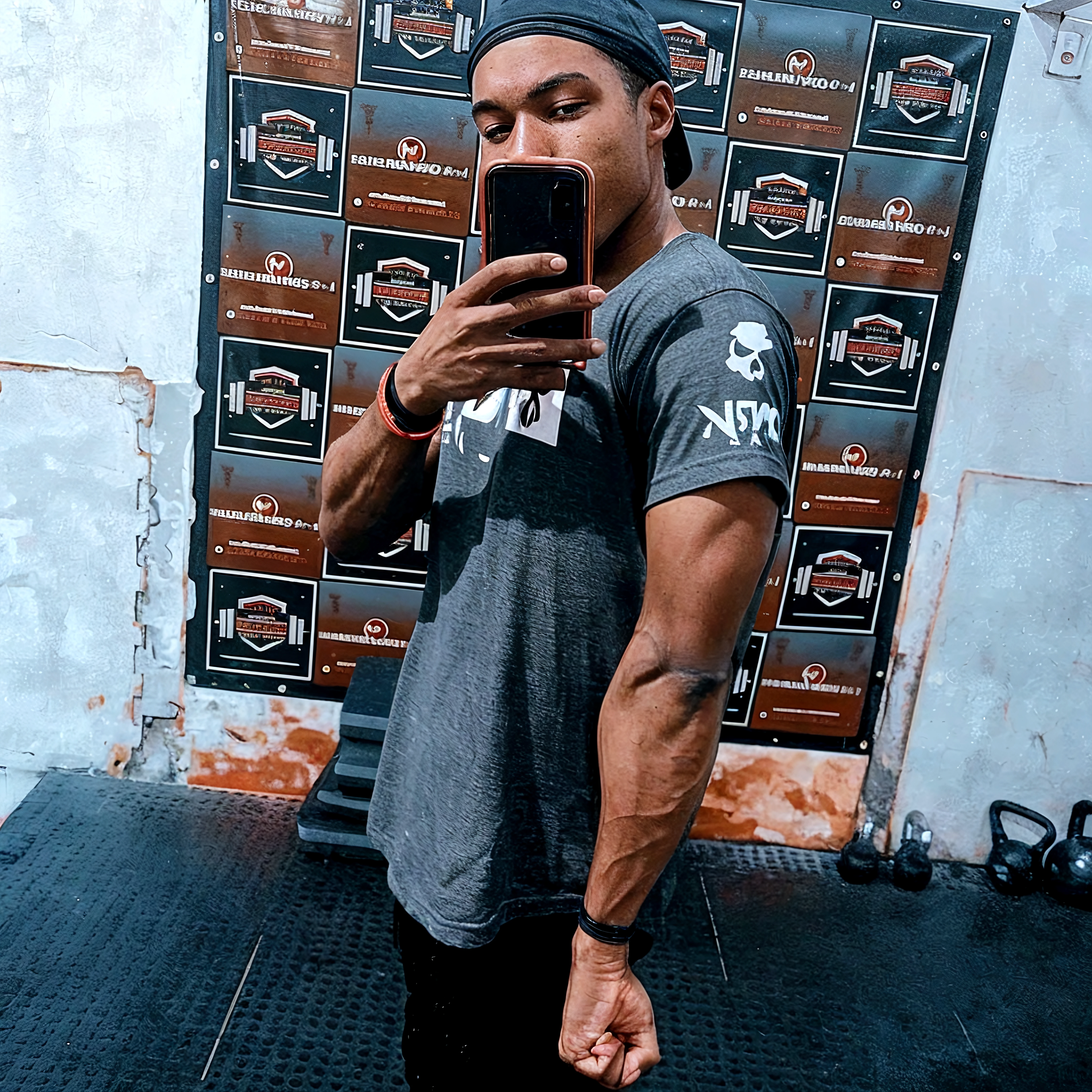 muscular, with torn clothes