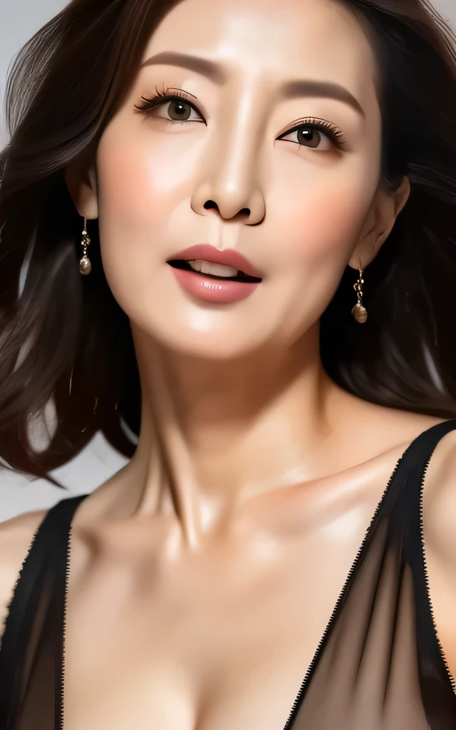 Mature Milf Young,Erotic underwear style,So cute,Super close-up of upper body,Beautiful soft skin perfect face perfect face,Gorgeous long wavy brown hair,8K resolution,Ultra-realistic,Super detailed,high quality,Erotic beautiful woman in fashionable lingerie,(Big Breasts),