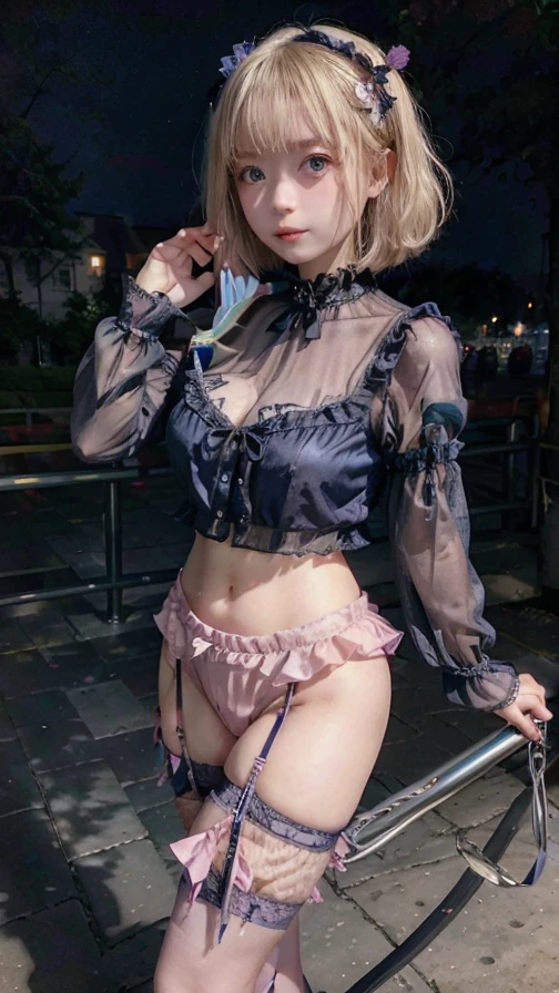 20yo woman, (masterpiece: 1.4), (8K, reality, original photo, best quality: 1.4), Japan, (1 girl), beautiful face, (Real faces: 1.4), (pink hair, short hair: 1.3), hairstyle, Realistic blue eyes, beautiful details eyes, (reality皮肤: 1.3), beautiful skin, Attractive, ultra high resolution, Super realistic, HD, golden ratio, (Detailed face: 1.4), (Japan演员: estuary), Sheer vest,粉色short hair,White透明,White,NSFW,big,big屁股强调,The nipple areola is clearly shaped,looking into camera,Sitting on the sofa,pubic shape is transparent and clear,posture(Bend your knees and legs open)