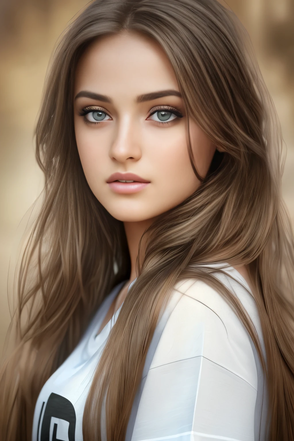 photo of a 25 years old european ((prehistoric girl)) born in cavern age, RAW, beautiful woman, (extra long wavy brown hair), ((portrait)), ((detailed face:1.2)), ((detailed facial features)), (finely detailed skin), pale skin, high detailed deep cleavage (cavern age clothes), (prehistoric environment), background, prehistoric cavern(cold colors), damp, moist, reflections, (masterpiece) (perfect proportion)(realistic photo)(best quality) (detailed) photographed on a Canon EOS R5, 50mm lens, F/2.8, HDR, (8k) (wallpaper) (cinematic lighting) (dramatic lighting) (sharp focus) (intricate)