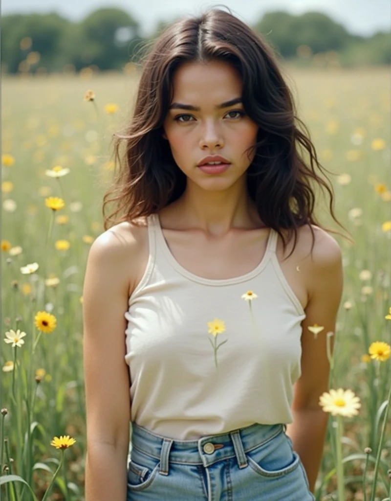 "An artistic black and white photograph of a young woman sitting in a field of wildflowers. Focuses mainly on his hands, that rest gently on your lap, with fingers slightly apart and palms visible. Pay special attention to capturing the detail and texture of their hands, revealing skin lines, nails and joints in a clear and natural way.
The lighting is soft and enveloping, creating delicate shadows that accentuate the shape and structure of your fingers. While the hands are the center of attention, also includes a general view of his figure, showing your face in a discreet and subtly focused way.
Focus on representing the model's face with the same precision and realism as the hands. Captures the softness and luminosity of your skin, the facial features and the serene and contemplative expression in his gaze. Achieves a balance between the detail of the hands and the clarity of the face, so that both elements complement each other and create a harmonious and evocative image.
Use all the techniques and resources at your disposal to ensure that both the model's hands and face are rendered convincingly and naturally.."
It's prompt, I have emphasized the importance of achieving a balance between the level of detail in the hands and the representation of the model's face. I hope this structure helps you obtain better results in generating the final image.