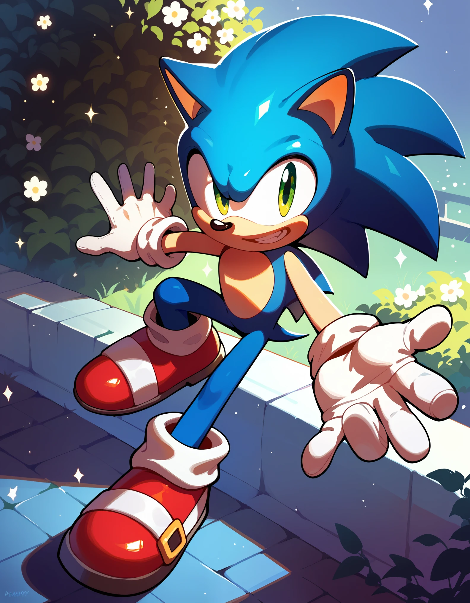 score_9, score_8_up, score_7_up, Sonic the hedgehog, solo,