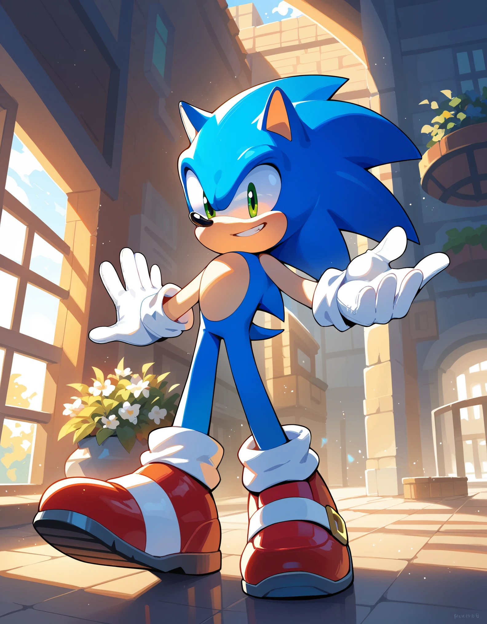 score_9, score_8_up, score_7_up, Sonic the hedgehog, solo,