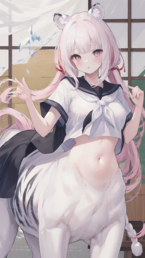 opening legs,Bunny ears,No underwear, the feet,is shy,Kneeling, Feet,Exposed genitals,clear liquid,Bigchest,Black fully transparent panties,soaking wet,A pink-haired,Hold your thighs from behind with your hands,Back Shadow