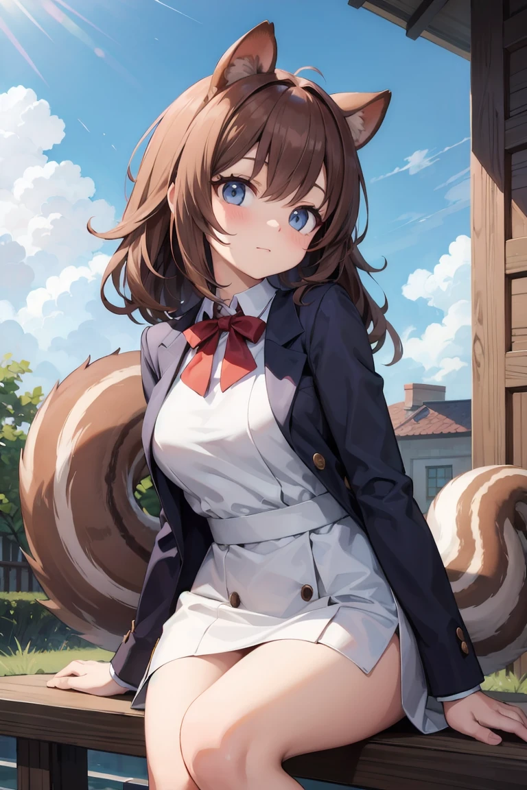 masterpiece,best quality ,Furry ,Cute squirrel Female ,Polite clothes