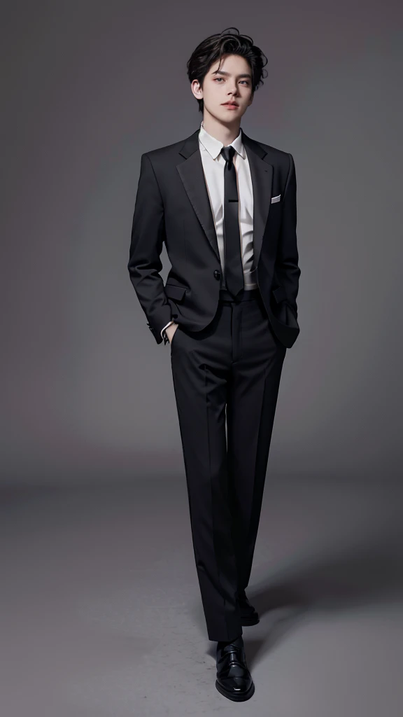 Full Body Photo 、 8K HD High Quality Image 、 Studio Background 、 Handsome 、 Natural Face, Accurate 、Korean man 、 1 DYLAN SPROUSE 、White skin 、 Blonde hair 、FULL red tuxedo set 、black shoes 、Standing in a Full Height from Head to toe 、Cool man haircut 、Holding a rose 、NO MAKE UP 、Red FACE MASK 、Red fedora 、Red tuxedo pants 、Black necktie 、Round Eyeglasses