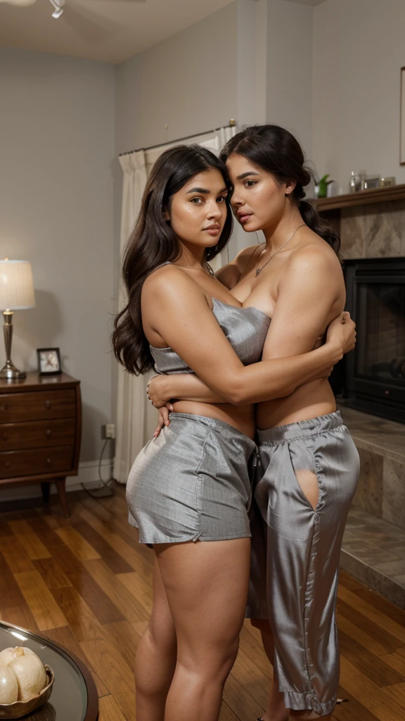 ((best quality)), ((masterpiece)), (detailed), perfect face, Indian women, wearing glittering saree, lesbian kiss, bedroom, gorgeous ladies, lying on bed, sitting on laps, in the office