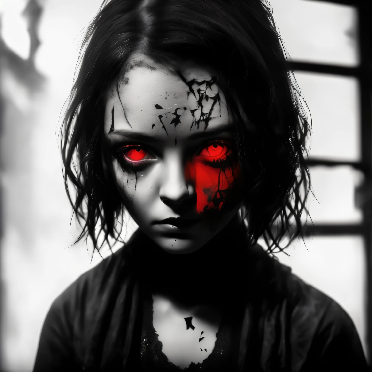 a girl in the process of becoming a zombie, undead, decaying skin, sunken eyes, sickly pale complexion, disheveled hair, tattered clothes, dark shadows, moody lighting, horror, gothic, cinematic, dramatic, high contrast, muted colors, (best quality,4k,8k,highres,masterpiece:1.2),ultra-detailed,(realistic,photorealistic,photo-realistic:1.37) DeepJourney
RED LIGHT