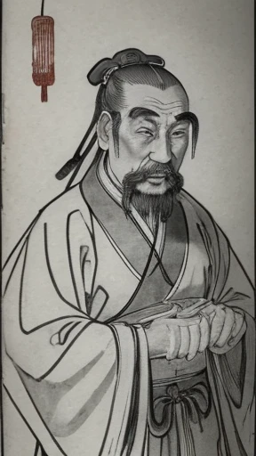 (((Monochrome)))、(((Ink Painting)))、((Ancient China、Elderly men、 wrapping only one bow with cloth )),Line art、Oriental、Ultra-high resolution、Game Poster、Vivid and beautiful image quality、(((whole body))) ,(Ancient China衣装,with intricate pattern:1.2), gloves, Long trousers, (Very detailed, bloom:1.5), (Best Quality,  concept art , 4K), (analog:1.2), (high sharpness), (Detailed Students:1.1), Detailed face and eyes, masterpiece, Best Quality,8k, (Gray Hair,  dynamic short hair), ( Pure Loss Face _v1:0.2), [:(Detailed face:1.2):0.2], sharp, Realistic shadows,  