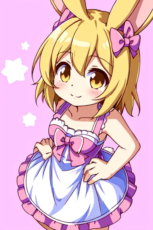 a close up of a cartoon bunny girl in a dress, **** in dress, original chibi bunny girl, , bunny girl, ****, splash art anime ****, female furry mini cute style, small **** girl, anime girl named lucy, rin, kagamine rin, inspired by Kanbun Master, from touhou, anime moe artstyle female furry sara rabbit mega man maverick maker Megaman zx style 