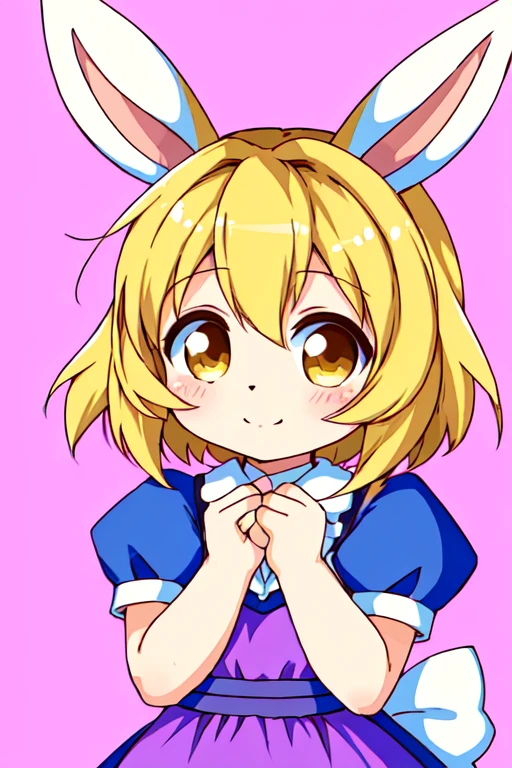 a close up of a cartoon bunny girl in a dress, loli in dress, original chibi bunny girl, , bunny girl, loli, splash art anime loli, female furry mini cute style, small loli girl, anime girl named lucy, rin, kagamine rin, inspired by Kanbun Master, from touhou, anime moe artstyle female furry sara rabbit mega man maverick maker Megaman zx style 