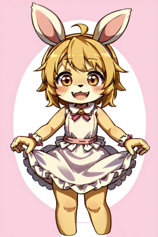 a close up of a cartoon bunny girl in a dress, loli in dress, original chibi bunny girl, , bunny girl, loli, splash art anime loli, female furry mini cute style, small loli girl, anime girl named lucy, rin, kagamine rin, inspired by Kanbun Master, from touhou, anime moe artstyle female furry sara rabbit fnaf multi character style 