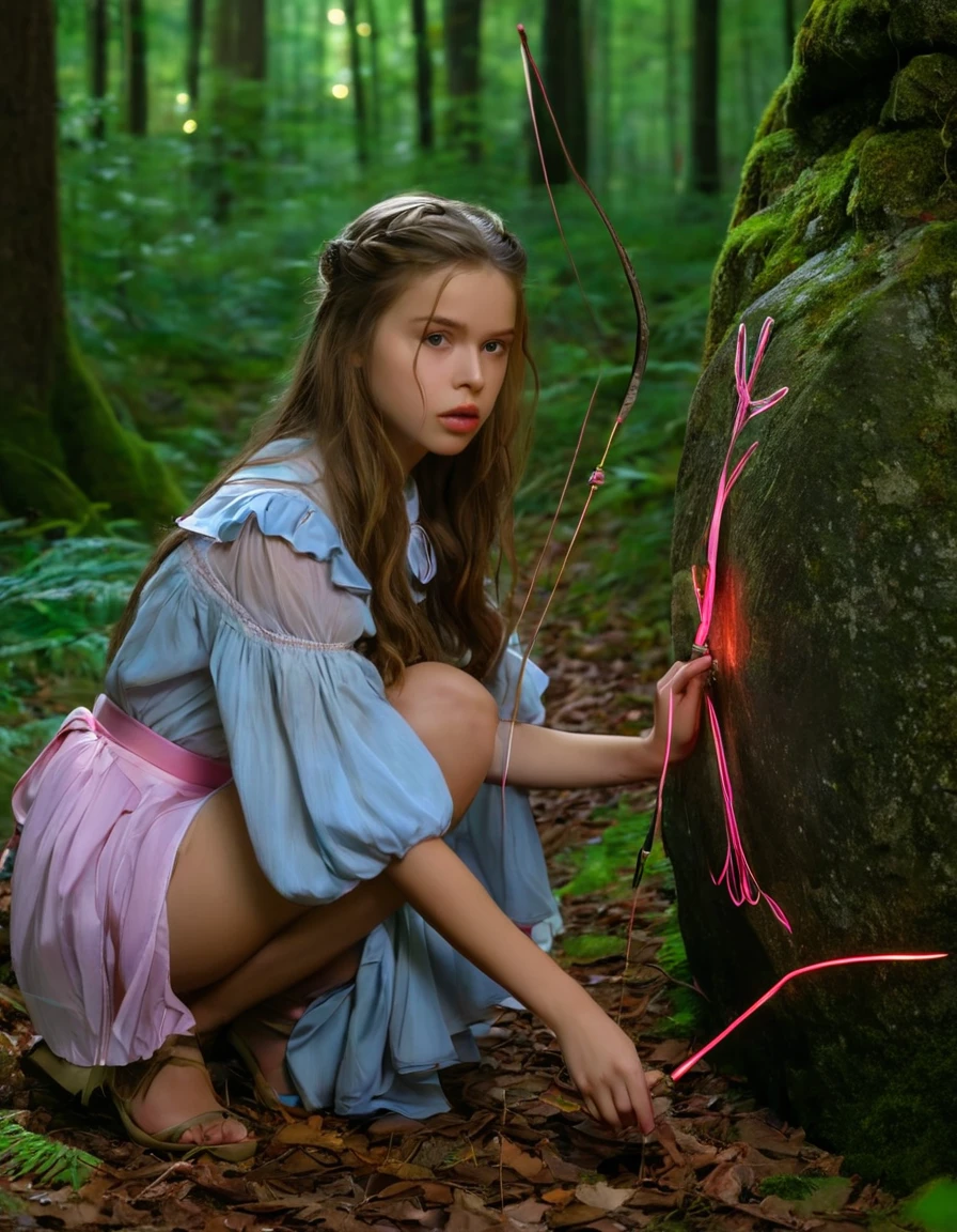blonde-haired CHILD girl with blue eyes and long blonde hair in a red leather jacket with wings holding a GREEN LASER. , little girl with magical powers, Tron Anjo, menina com asas de anjo, Anjo com asas pretas, Asas de Anjo Corvo, com poderes de magia negra, menina do anjo, asas feitas de luz, de uma menina anjo bonita, portrait of magical young girl, com asas reais, anjo da menina alada, ser angelical brilhante, anjo escuro