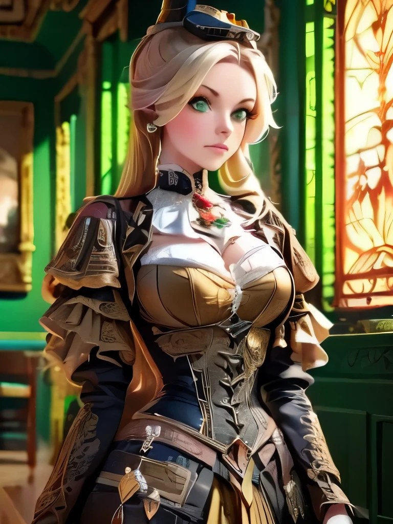 Masterpiece, high quality, 8k, ultra detailed, detailed face, (huge breast), standing, blush, bright eye, indoors, (detail face), jeandef, stand up straight,