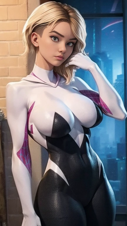 Gwen stacy has large breasts 