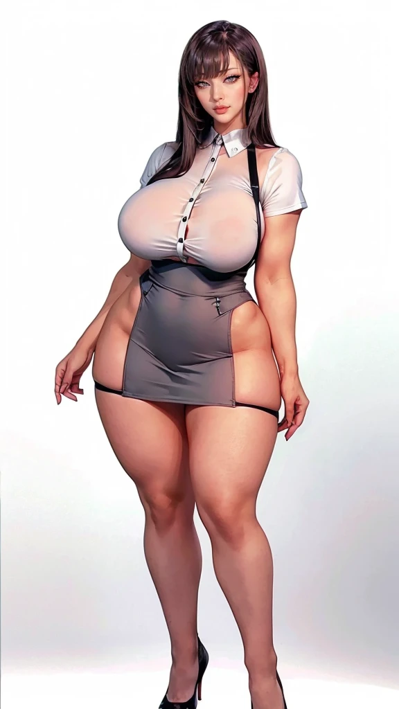 ((naked)),((huge saggy tits)),((heavy looking body)),((wide hips)),((thick body)),((big belly)),((white woman)),((Brown short hair)),((Brown eyes)),((full body portrait))、((1 woman)),stand on tiptoe、White blank background、stand facing forward、barefoot、full body portrait、stand with legs apart、model pose、Fat Woman、One Woman、Stand with your feet apart、Fleshy lady、woman standing with legs apart、Thick body、Thick waist、Big Ass、Naked Women、Thick upper arms、Thick thighs、1 female、goddess