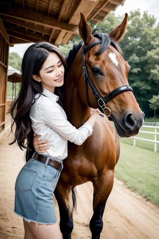 Zoophilia with woman and horse