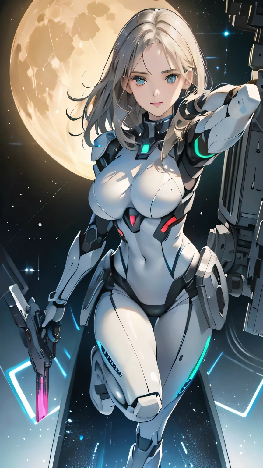 nsfw:1.3、naked、woman wearing a mecha suit、Big Ass、Round ass、Show your ass、Detailed eyes、Detailed face