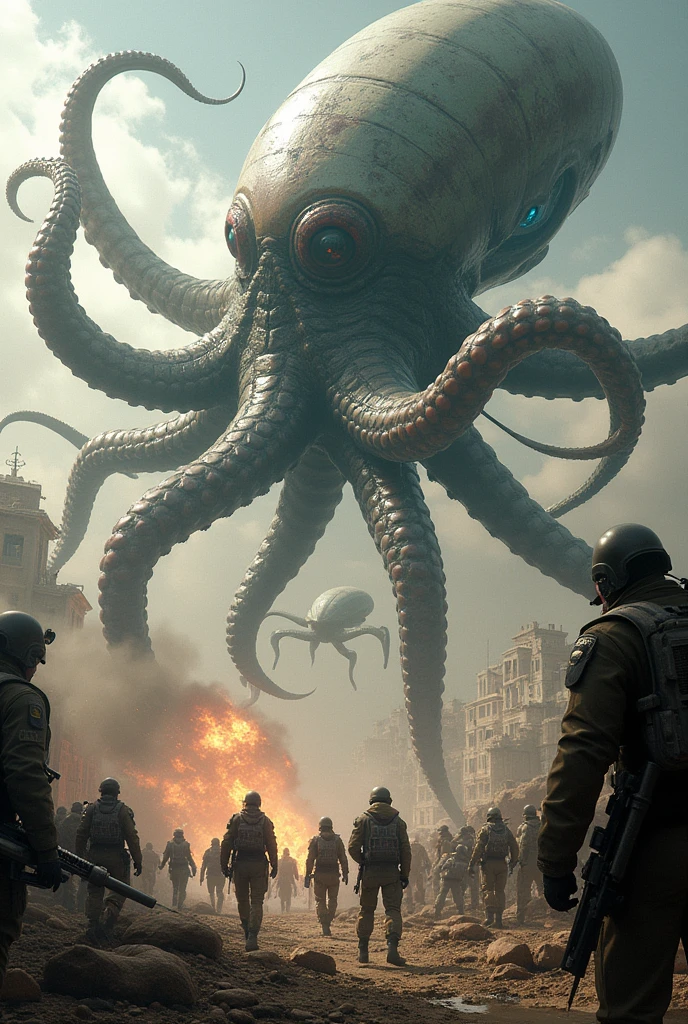 there are many people in the street with masks on, still frame from prometheus, tomasz strzalkowski, parade, many tentacles, desaturated and muted colors, compositing, parade setting, many legs, 2 0 1 9, propaganda, cute monsters, dieselpunk --auto --s2