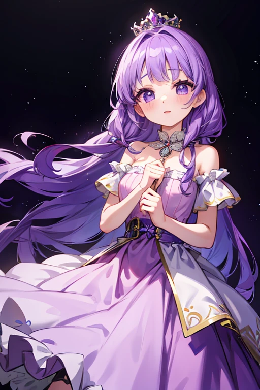 Princess of the Kingdom with purple hair and dress