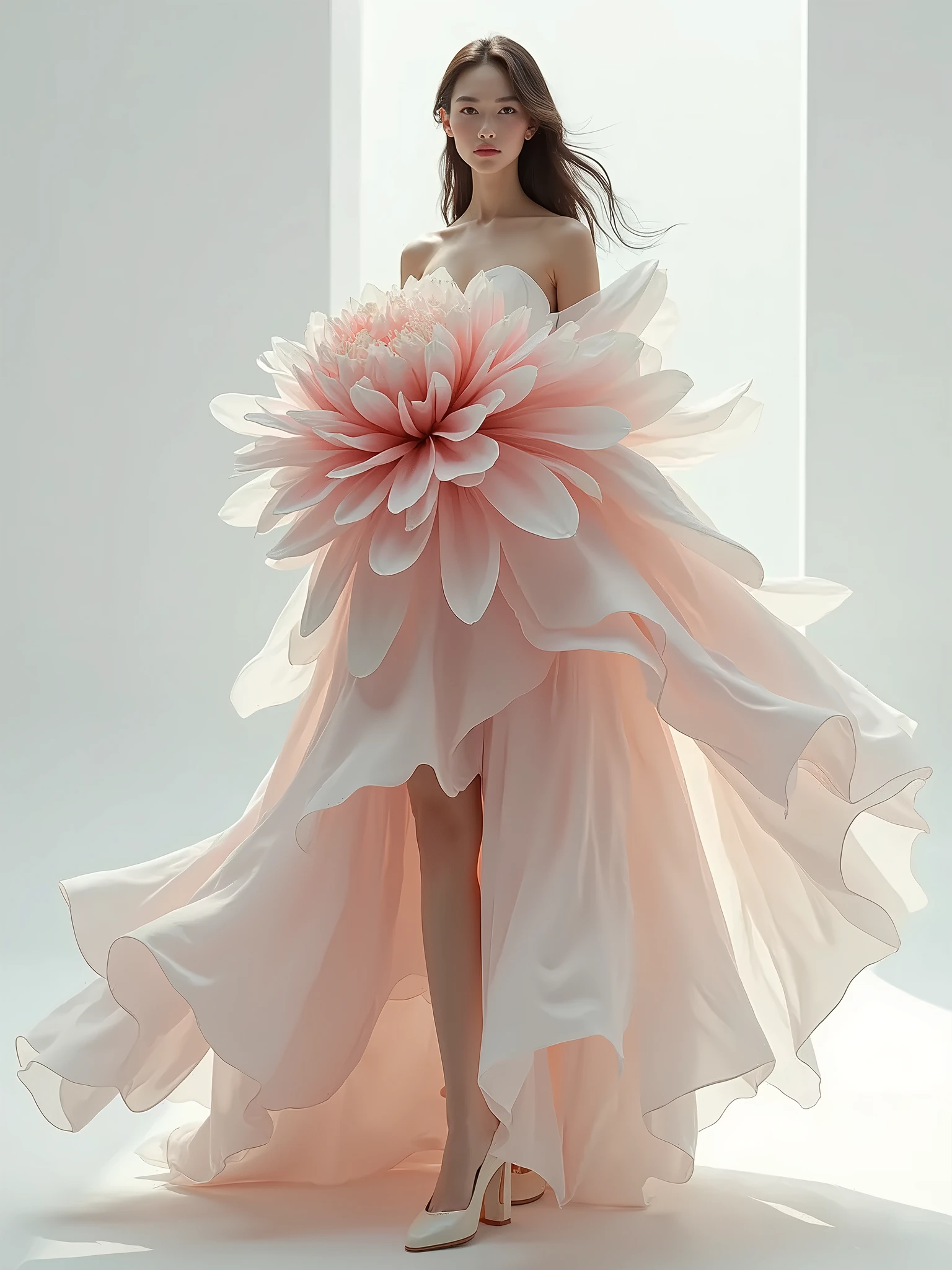 Fashion figurine inspired by the mashua flower
