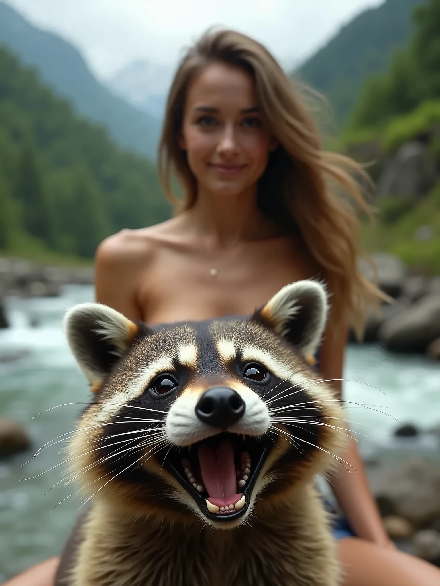 (best quality,4k,8k,highres,masterpiece:1.2),ultra-detailed,(realistic,photorealistic,photo-realistic:1.37),young animal girl, deer like, deer, animals, small breast, multiple nipples, multiple breasts, soft fur, innocent eyes, graceful pose, forest background, delicate features, gentle expression, glowing skin, playful personality, enchanting atmosphere, natural lighting, vibrant colors