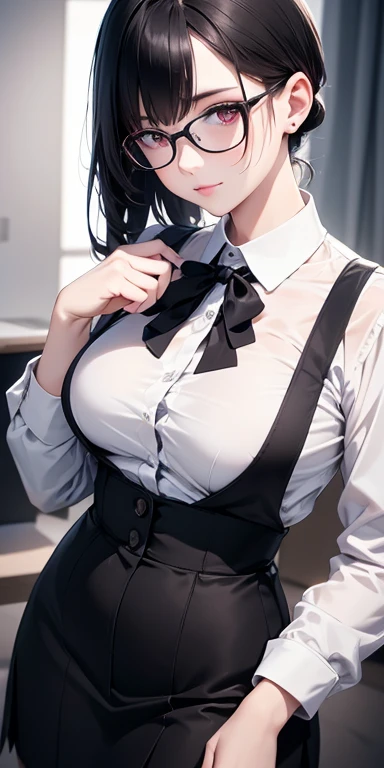 A neat high ponytail,Wearing a grey business dress,White shirt and black high heels。
This combination allows adults to fully display their graceful curves,Plus a standard oval face,And exquisite facial features。