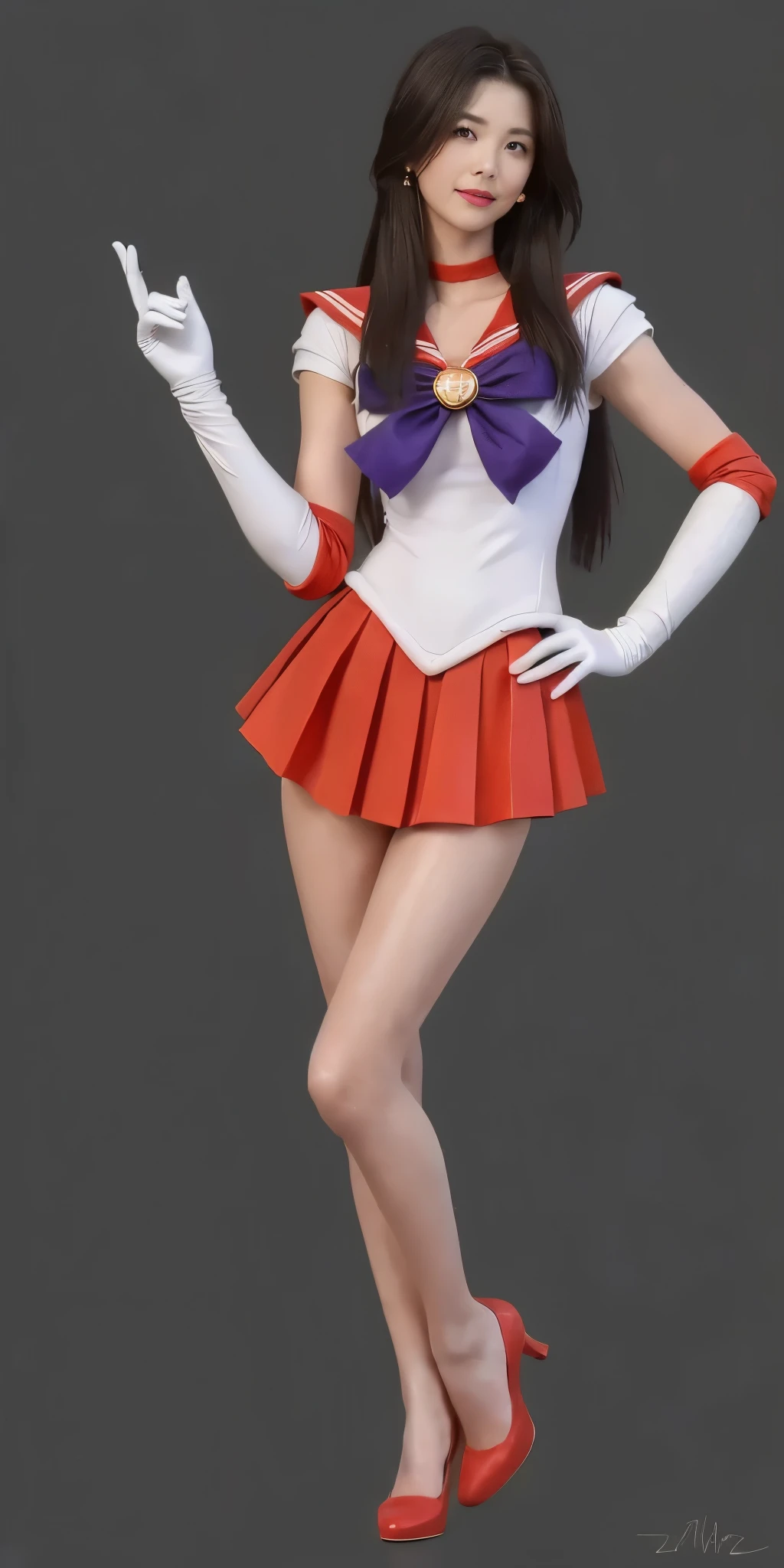 No background、(((Beautiful legs in tights.)))、((( legally express the beauty of your smile)))、(((Wearing white gloves、Cover young people with gloves  )))、((((Make the most of your original images)))、(((Sailor Mars Costume)))、(((Short and beautiful hair)))、(((suffering)))、(((Please wear beige tights....、Please wear red heels)))、((Best Quality、8k))、((Best Quality、8k、masterpiece:1.3))、(((Save the background )))、Sharp focus:1.2、  perfect figure:1.4、Slim Abs:1.2、Wet body:1.5、  extremely detailed face and skin textures、8k