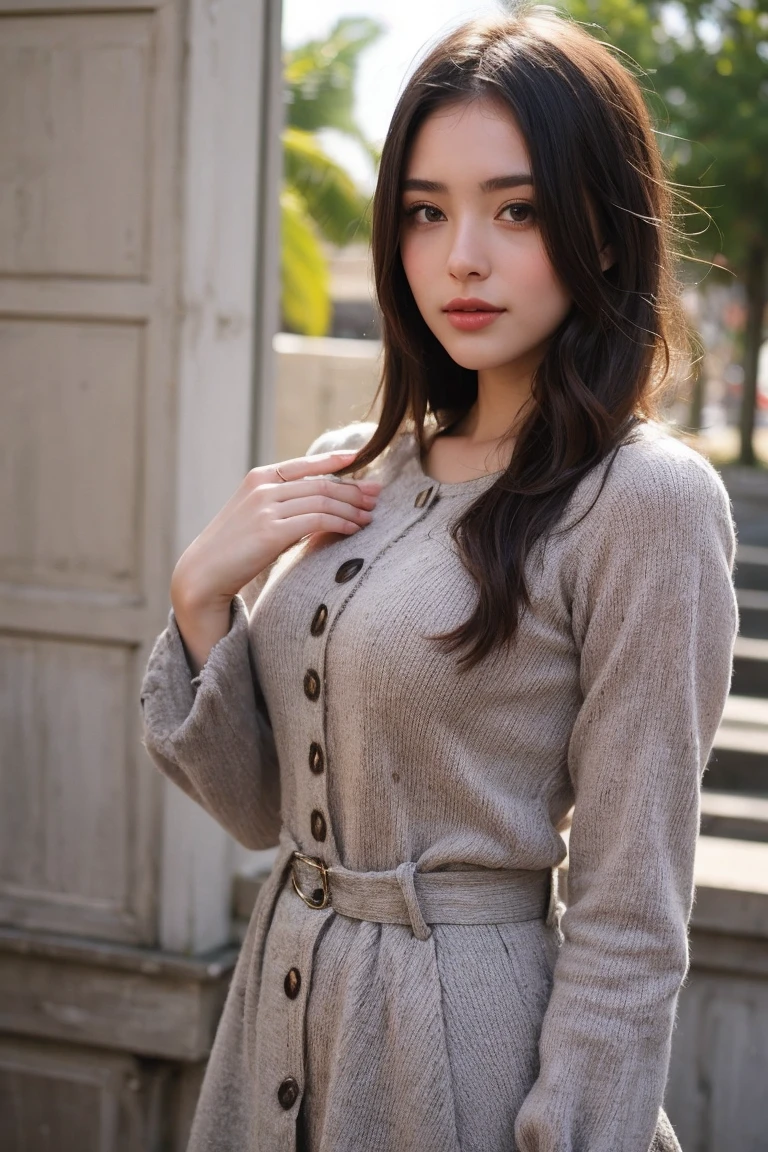 Beautiful Young Female , Polite clothes
