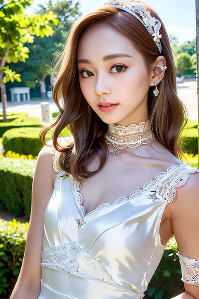 Superb quality, masutepiece, High resolution, 1girl in, blush, (Seductive smile: 0.8), Star pupil, silk hot transparent dress, Hair Accessories, Necklace, Jewelry, Beauty, SUI_Body, Tindall Effect, Realistic, shadow room, Light Edge, Two-tone lighting, (High Detail Skin: 1.2), 8K UHD, SLR, Soft light, High quality, Volume Lighting, candid picture, High resolution, 4K, 8K, Background blur, Real person