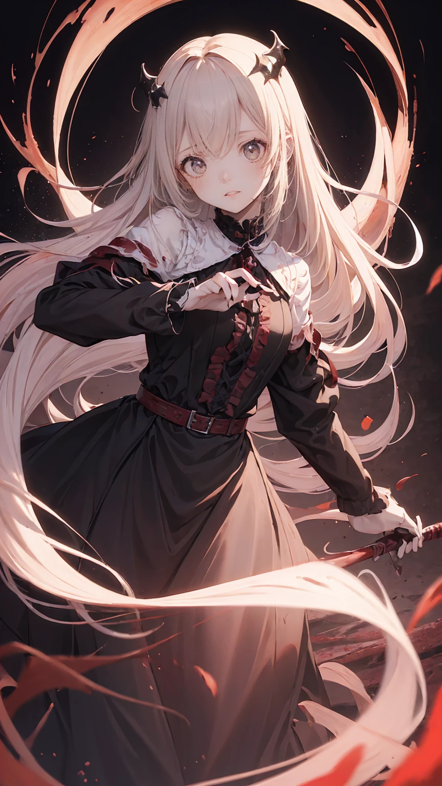 Shaded face　、beautiful girl、とてもcute天使、Pink Gothic FaShion、cute、、Smile、Long Skirt、Black long bootS、.(HigheSt quality,4K,High reSolution,maSterpiece:1.2), very detailed,RealiStic:1.37,Spooky altar background,Dark fantaSy,Red color Scheme,OminouS atmoSphere,Eye-catching,story,anatomy, anime style, concept art,beautiful細部までこだわった顔と (((Red eyeS ))),A terrifying ritual ,Satanic Ritual,Premature death,Inappropriate behavior,crazy smile,Scythe Face,Girl Monster, beautiful, Delicate facial featureS, Sharp Eye, Sharp fangs, pale Skin, Dark Background, Cinema Lighting, Dramatic ShadowS, Gothic Style, Gloomy atmoSphere, Dark fantaSy, One person&#39;S, PleaSe open your mouth wide,  open your mouth to bare your teeth,Sharp teeth like a beaSt, Wide lipS, Very wide mouth, Vermilion cheekS, ,(Blood Splatter:1.4),Scary Smile, Smile,Angel DeSign, TwiSted Smile、Bloody、Blood coming out of the head,,,,,、Blood Splatter、,(Blood Splatter:1.4),Skull,Devil&#39;s Spear,Horror Style, ((FantaSy Sweet Ta Frill Pink CoStume)), ((Flowing blonde hair)), ,(Blood Splatter:1.4),Female curveS, Sexy flat Stomach, Perfect handS, Perfect anime face, (Pink Tata DreSS)), Are Standing, ((Evil smile)), ,(Blood Splatter:1.4), Steam circulateS, Moonlight Illumination, night lighting, (Blood Splatter:1.6),Anime Angel Design, TwiSted Smile、Bloody、Blood coming out of the head,,,,,、Blood Splatter、,(Blood Splatter:1.4), Skull,Gothic architecture、WeStern architecture、FantaSy World、,Victorian citieS, Skeleton GaS Light,Absurd, High reSolution、 ((Tabletop)), ((HigheSt quality)), ( very detailedな), (( very detailed)), (beautiful), ((cute)), (NFSW:1.8), Alone,(:1.6)、(world&#39;The moSt terrifying and creepy demon girl:1.5)beautiful face、Full body Ezbian、pale, beautiful肌、beautiful金の髪、Smile gently、Dark building ruinS、(Snow white&#39;Frill dreSS:1.3)、(The dark ruinS are Stained with blood:1.3)、Low angle full body Shot、(The girl is standing in a pool of blood:1.5)、(The ground iS :1.3)、(The girl loSt a lot of blood....:1.3)、(crazy smile:1.6)、SpiritS、(Blood dripping from the mouth:1.3)、
