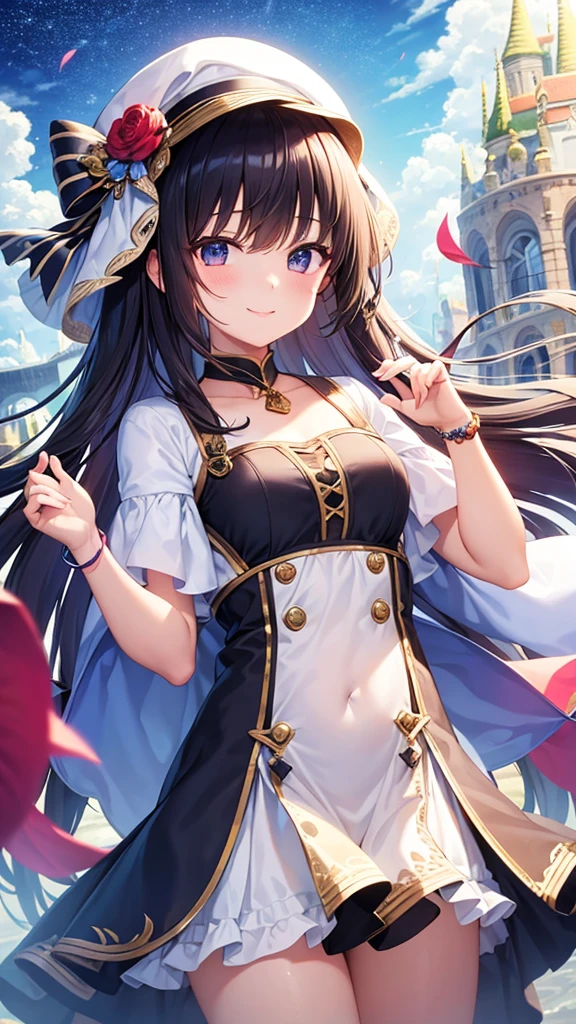 best quality, cute cat ears girl, Cute fantasy world lightly dressed, fantasy world, smooth skin,
