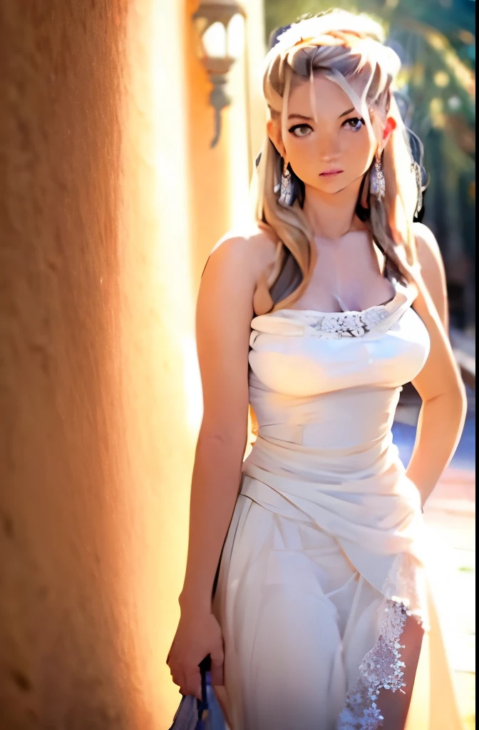 araffe woman in white dress leaning against a wall, a beautiful woman in white, casual pose, traditional beauty, beautiful mexican woman, beautiful pretty young, anna nikonova aka newmilky, olivia de bernardinis, fernanda suarez, viktoria gavrilenko, gorgeous young model, neatly coming out of her head, by Felipe Seade, :: madison beer
