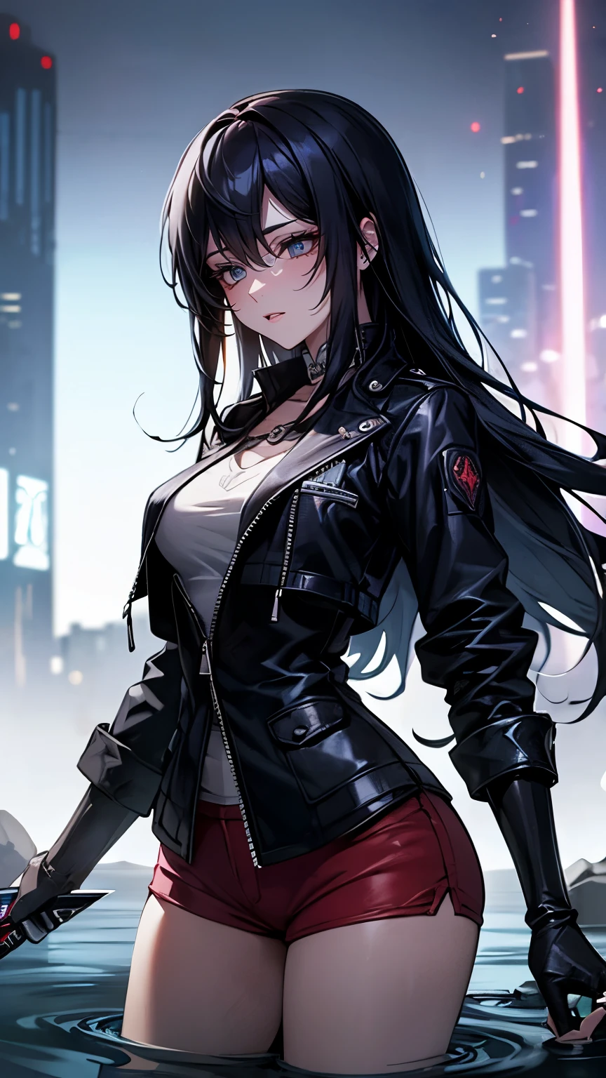 With a gun、Woman wearing a black jacket, from Girls' Frontline, Girls' Frontline style, Fine details. Girls' Frontline, Girls' Frontline cg, From Arknights, Girls' Frontline, Automated Kidney, Girls' Frontline universe, Amazing anime 8k, 2b nier automata, m4 sopmod ii Girls' Frontline, Best anime 4k konachan wallpaper, 2b