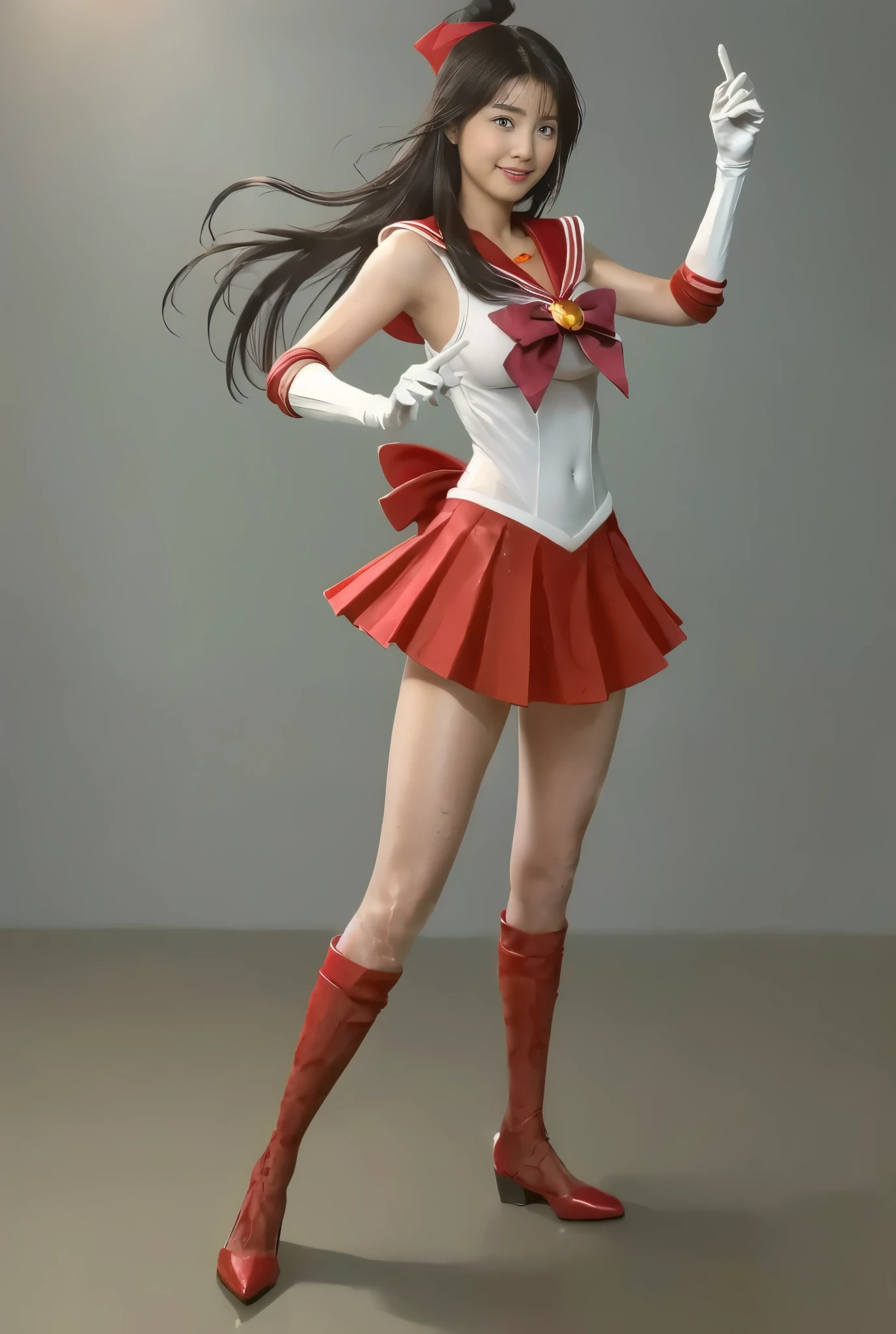 No background、(((Beautiful legs in tights.)))、((( legally express the beauty of your smile)))、(((Wearing white gloves、Cover young people with gloves  )))、((((Make the most of your original images)))、(((Sailor Mars Costume)))、(((Short and beautiful hair)))、(((suffering)))、(((Please wear beige tights....、Please wear red heels)))、((Best Quality、8k))、((Best Quality、8k、masterpiece:1.3))、(((Save the background )))、Sharp focus:1.2、  perfect figure:1.4、Slim Abs:1.2、Wet body:1.5、  extremely detailed face and skin textures、8k