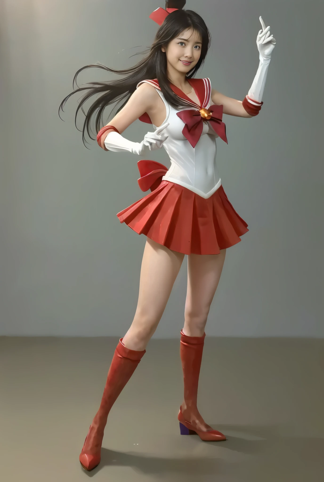 No background、(((Beautiful legs in tights.)))、((( legally express the beauty of your smile)))、(((Wearing white gloves、Cover young people with gloves  )))、((((Make the most of your original images)))、(((Sailor Mars Costume)))、(((Short and beautiful hair)))、(((suffering)))、(((Please wear beige tights....、Please wear red heels)))、((Best Quality、8k))、((Best Quality、8k、masterpiece:1.3))、(((Save the background )))、Sharp focus:1.2、  perfect figure:1.4、Slim Abs:1.2、Wet body:1.5、  extremely detailed face and skin textures、8k