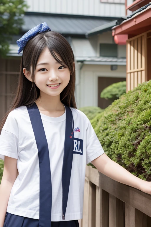 Japanese,,innocent face,teenage girle,primary school student,one piece,summer clothes,sitting