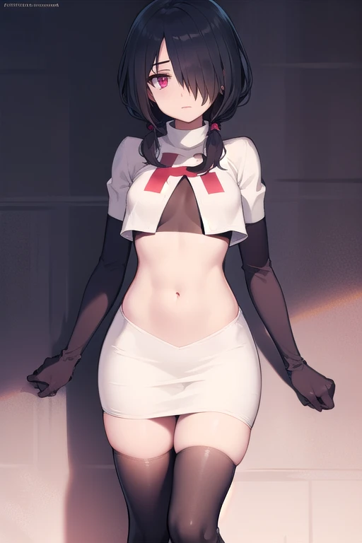 (full figure:1.1), (1 girl as yukino yukinoshita:1.5), highres, solo, (very small breasts:1.5), waist long black hair, (twintails:0.5), (pleated school miniskirt:1.5), (black Thigh High:1.5), (loose red ribbon:1.2), (cotton skirt:1.5), (unbuttoned white shirt:1.4), (ahegao:1.5), green eyes, (rolling eyes:1.5), (torn clothes:1.5), (naked breasts:1.5), spread legs, legs wide open, (in a dungeon:1.2), legspread, breastapart