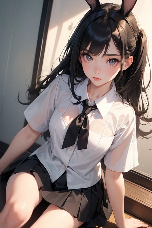 A girl in a school uniform squatted down, squating, Девушка spread her legs, high school uniform, short skirt, The blouse is unbuttoned, You can see the underpants, little chest, Miniature figure, model figure, Slim waist, Embarrassment, sexuality, Cute beautiful anime woman, detailed digital anime art, beautiful anime girl, beautiful anime girl, Anime with small details, Best Quality, Masterpiece, Ultra-detailed, Beautiful, hight resolution, Original,CG 8K ультрареалистичный, perfect artwork, beatiful face, Face Clean, Skin, hyper realistic, Ultra Detailed, A detailed eye, dramatic  lighting, (Realistic) Realistic, Full HD, Best Quality, Best Quality, Beautiful lighting, (8k wallpaper of extremely detailed CG unit), High Details, sharp-focus, The art of dramatic and photorealistic painting, beautiful smile, nude breast, breast, small breast,