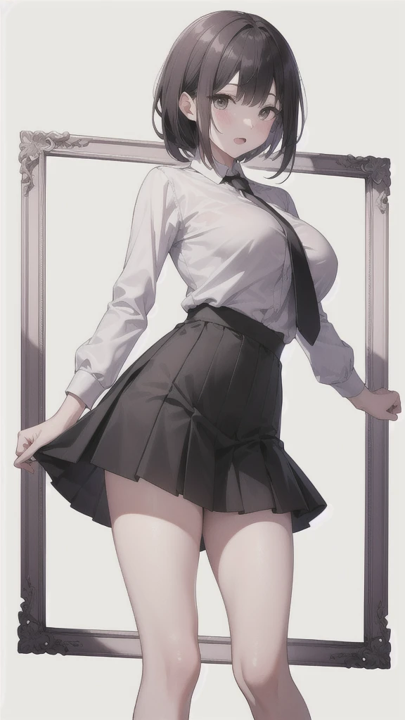 Let's think step by step,Highest quality, masterpiece, Ultra-high resolution, 8k,Show anime style ,In the cosmos field,
１People Women,(Brown hair short cut), Wet Hair,Beautiful brown hair, Clear brown eyes, Slightly chubby,Small breasts,The butt is small,(((Teasing Smile))),
autumn sky,Early Autumn,((Autumn Outfits)),Staring at us from the front,Look up at the sky,Angle that allows you to see all the way to your feet,Hair blowing in the wind,（Panoramic View：1.5）