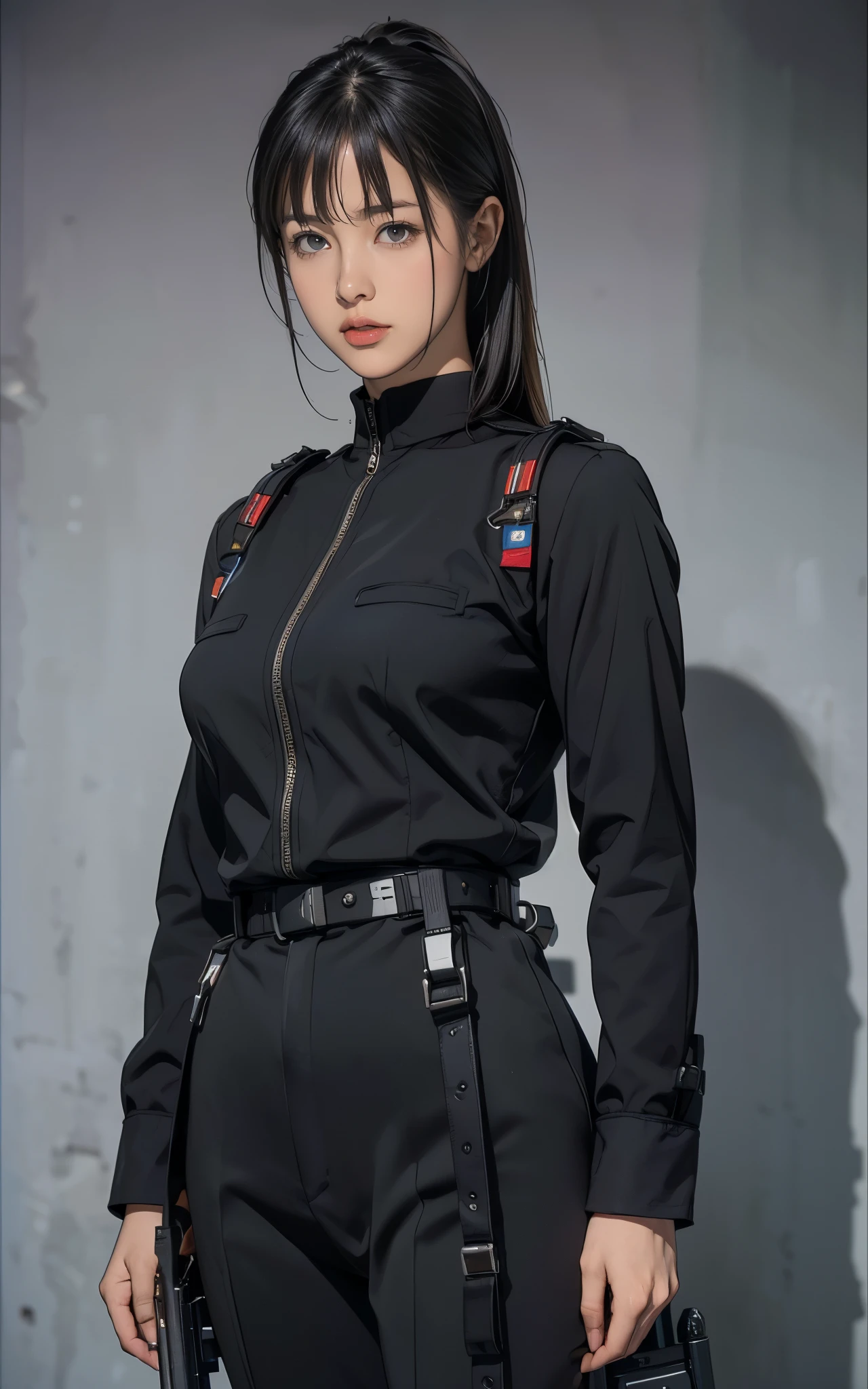 3D, A beautiful cyberpunk female image,battledress,hdr(HighDynamicRange),Ray traching,NVIDIA RTX,Hyper-Resolution,Unreal 5,Subsurface scattering、PBR Texture、post-proces、Anisotropy Filtering、depth of fields、maximum definition and sharpness、Many-Layer Textures、Albedo e mapas Speculares、Surface coloring、Accurate simulation octane rendering of light-material interactions、Two-colored light、largeaperture、Low ISO、White balance、the rule of thirds、8K raw data、blackstockings